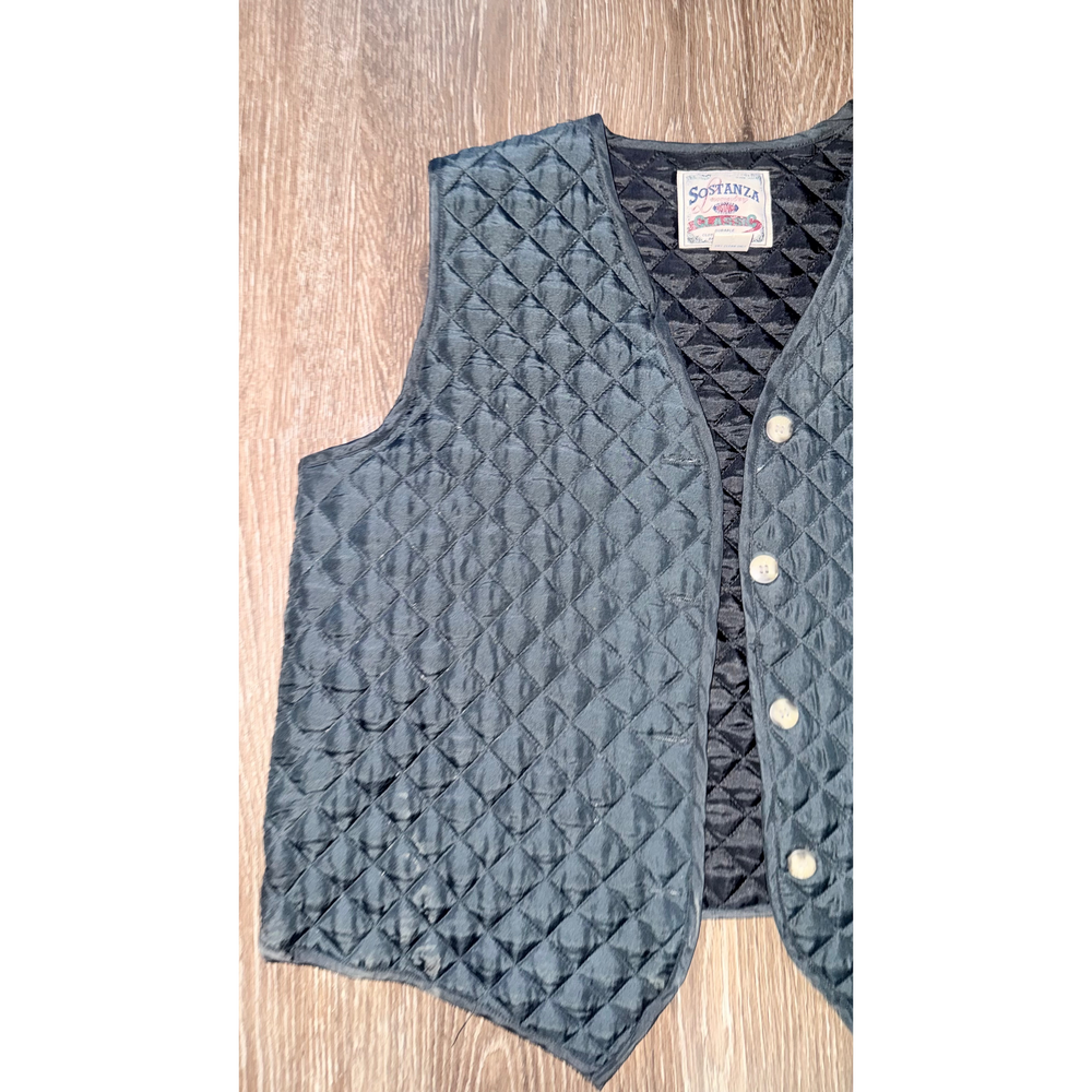 Sostanza Vintage Classic Black Velvet Vest - Picture 3 of 8
